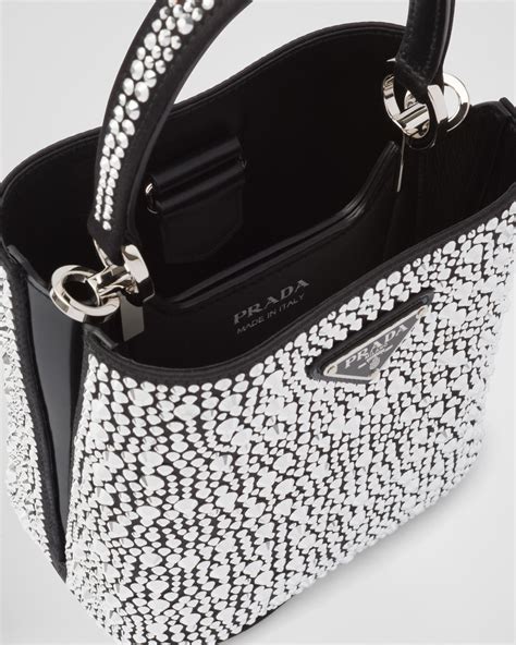 prada satin mini bag with crystals price|Prada panier satin bag.